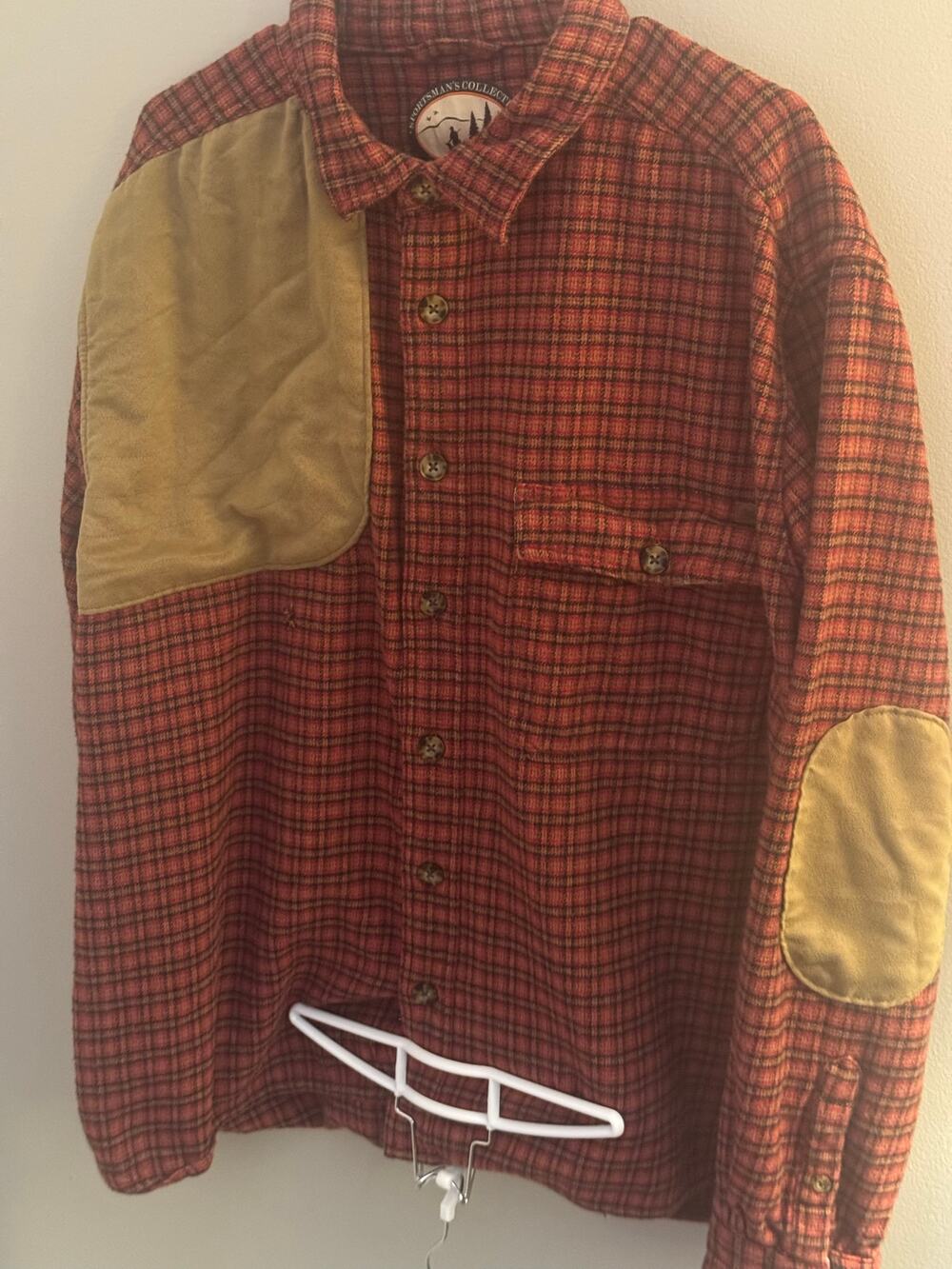 Woolrich Sportsman Collection Chamois Flannel Shirt Mens XXL Shooting Patch